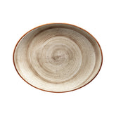 Bonna China Earth 12.25" x 9.5" x h:1" Oval Brown Porcelain Platter